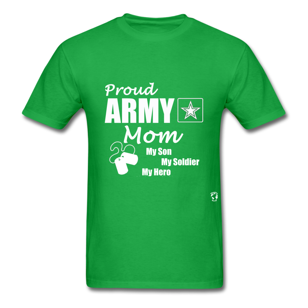 Proud Army Mom T-Shirt - bright green