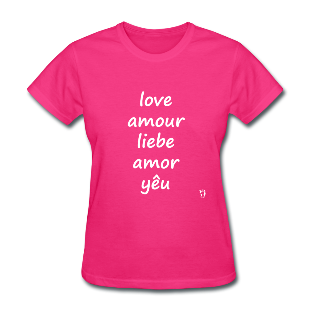 Love in Five Languages T-Shirt - fuchsia