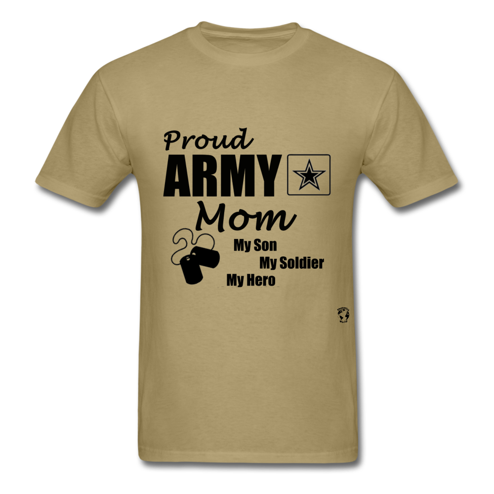 Proud Army Mom Red White and Blue T-Shirt - khaki