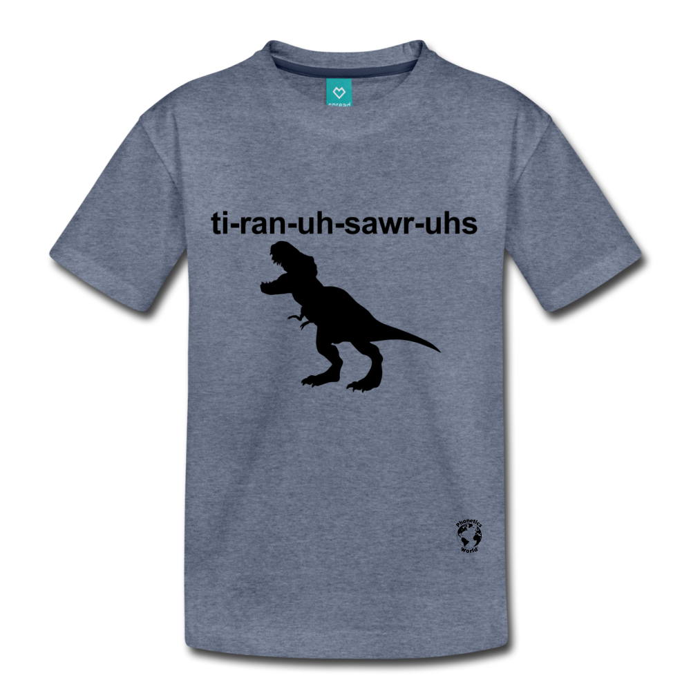 Tyrannosaurus Rex Kids' Premium T-Shirt - heather blue