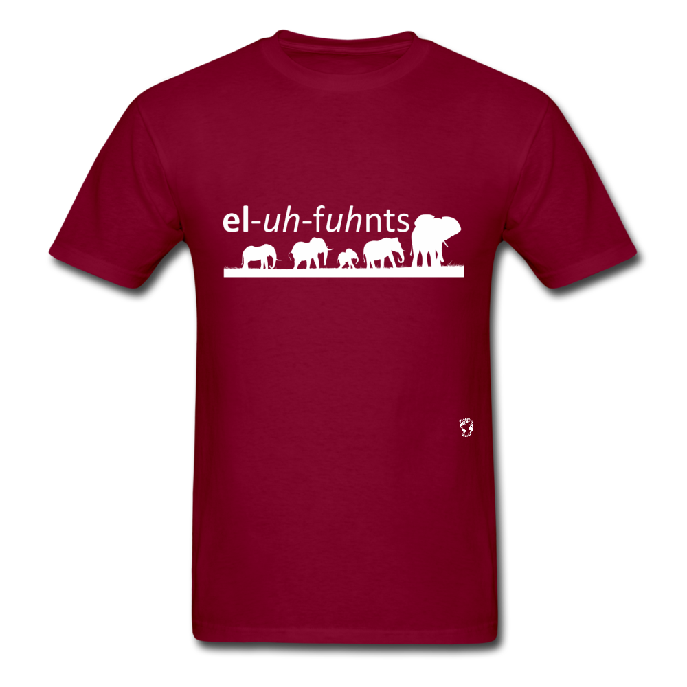 Elephants T-shirt - burgundy