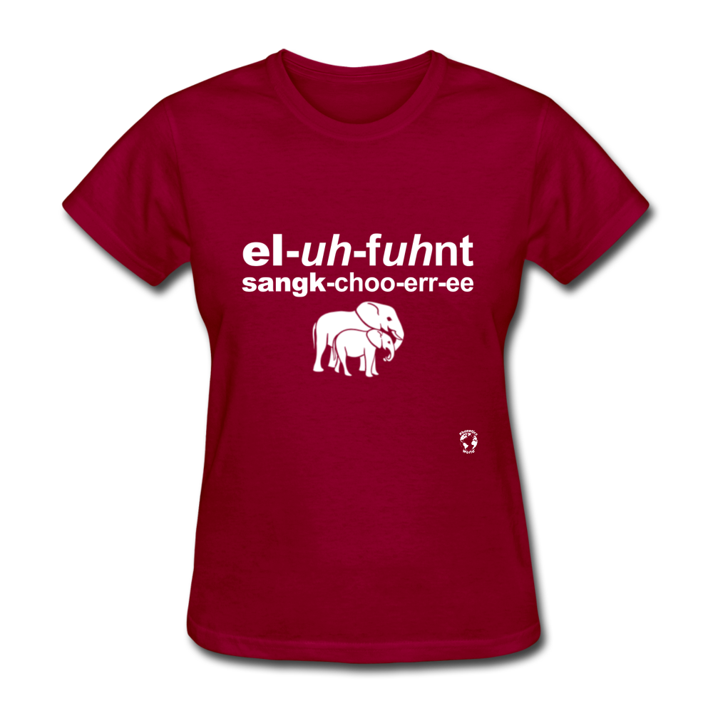 Elephant Sanctuary T-Shirt - dark red