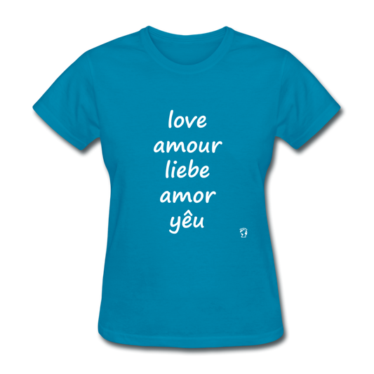 Love in Five Languages T-Shirt - turquoise