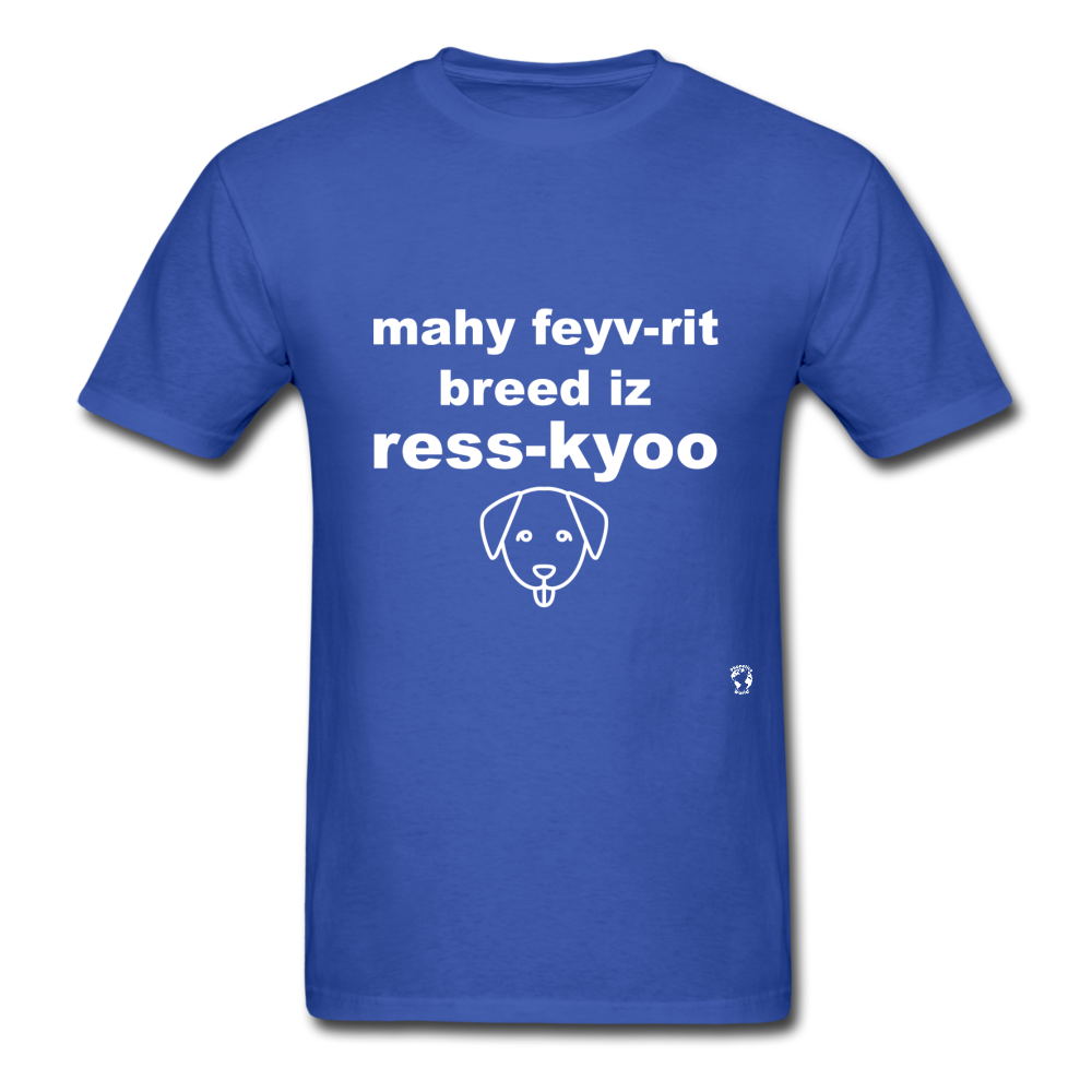 My Favorite Breed is Rescue T-Shirt - royal blue