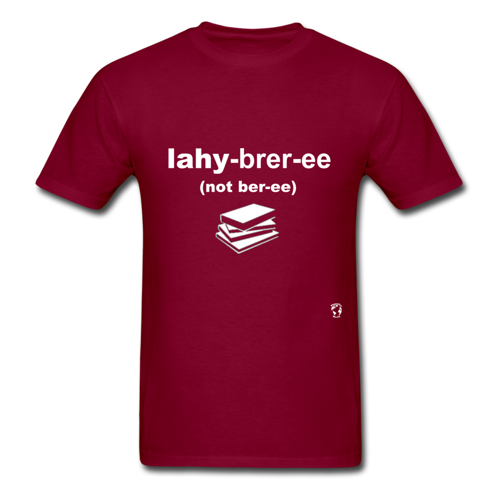 Library T-Shirt - burgundy