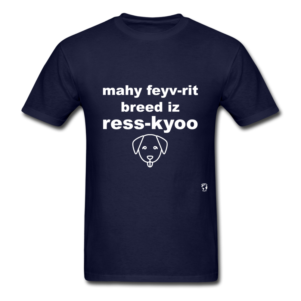 My Favorite Breed is Rescue T-Shirt - navy