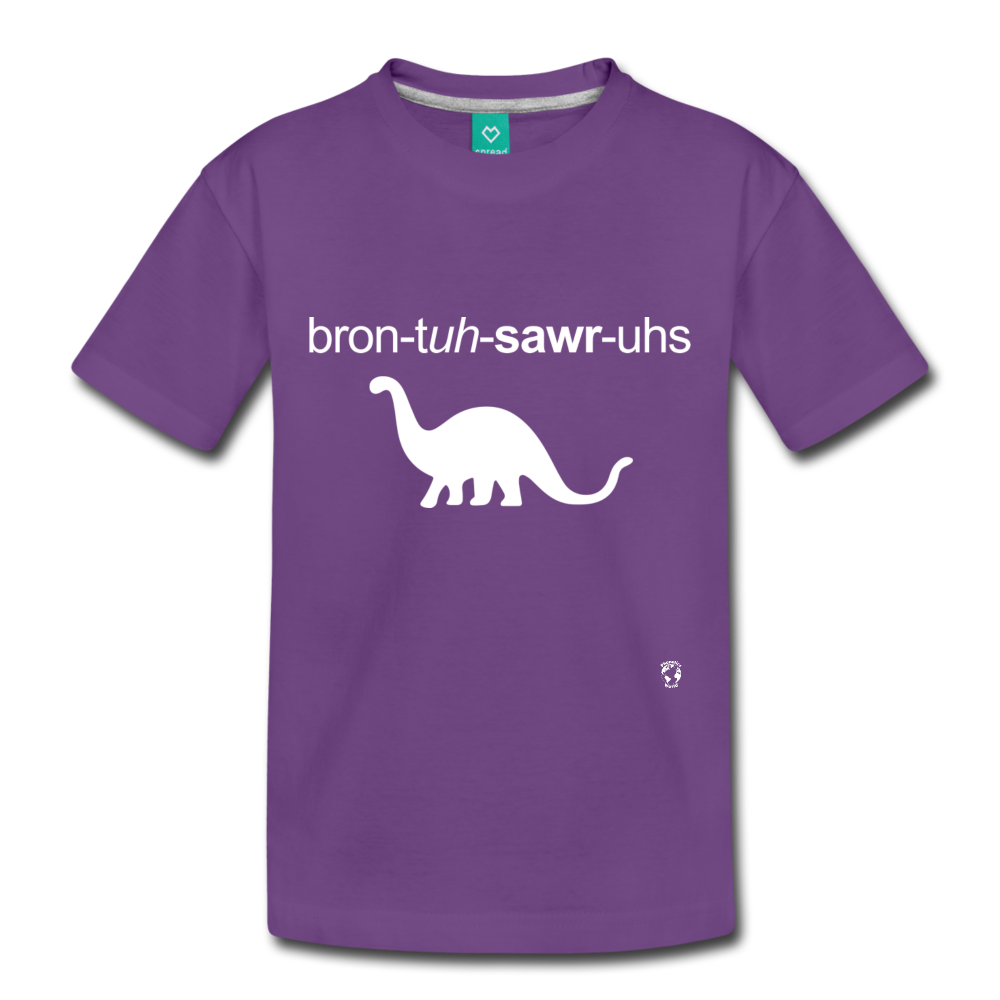 Brontosaurus Toddler Premium T-Shirt - purple