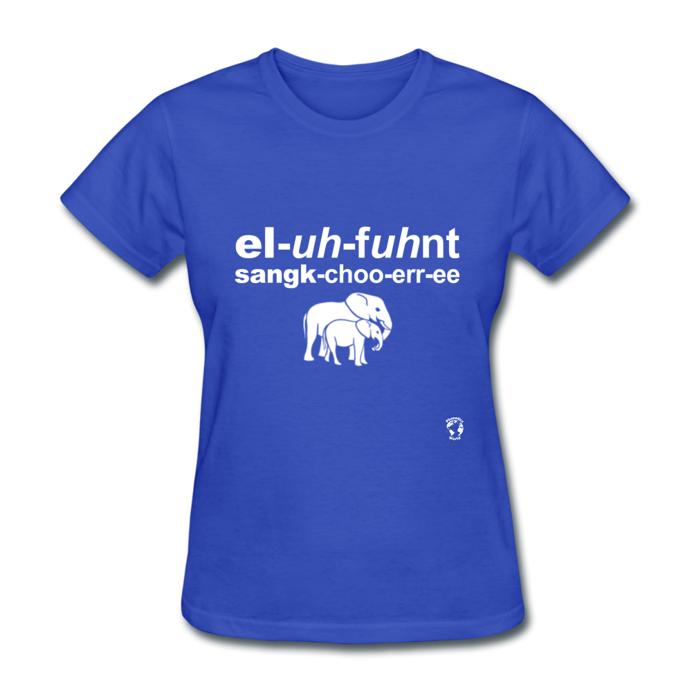 Elephant Sanctuary T-Shirt - royal blue
