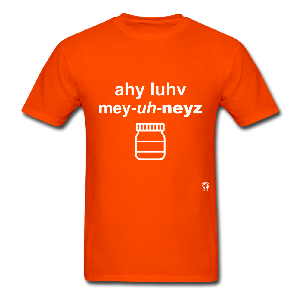 I Love Mayonnaise T-Shirt - orange