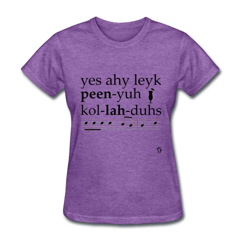 Yes I Like Pina Coladas T-Shirt - purple heather