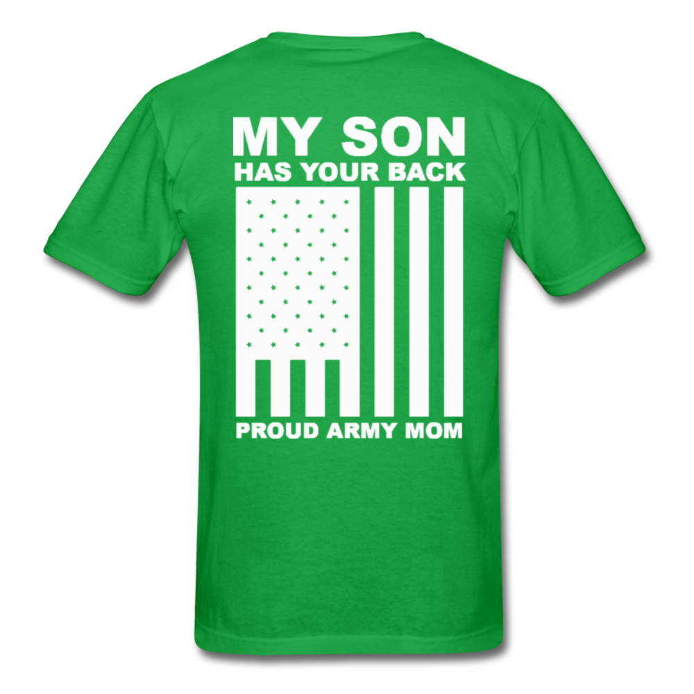 Proud Army Mom T-Shirt - bright green