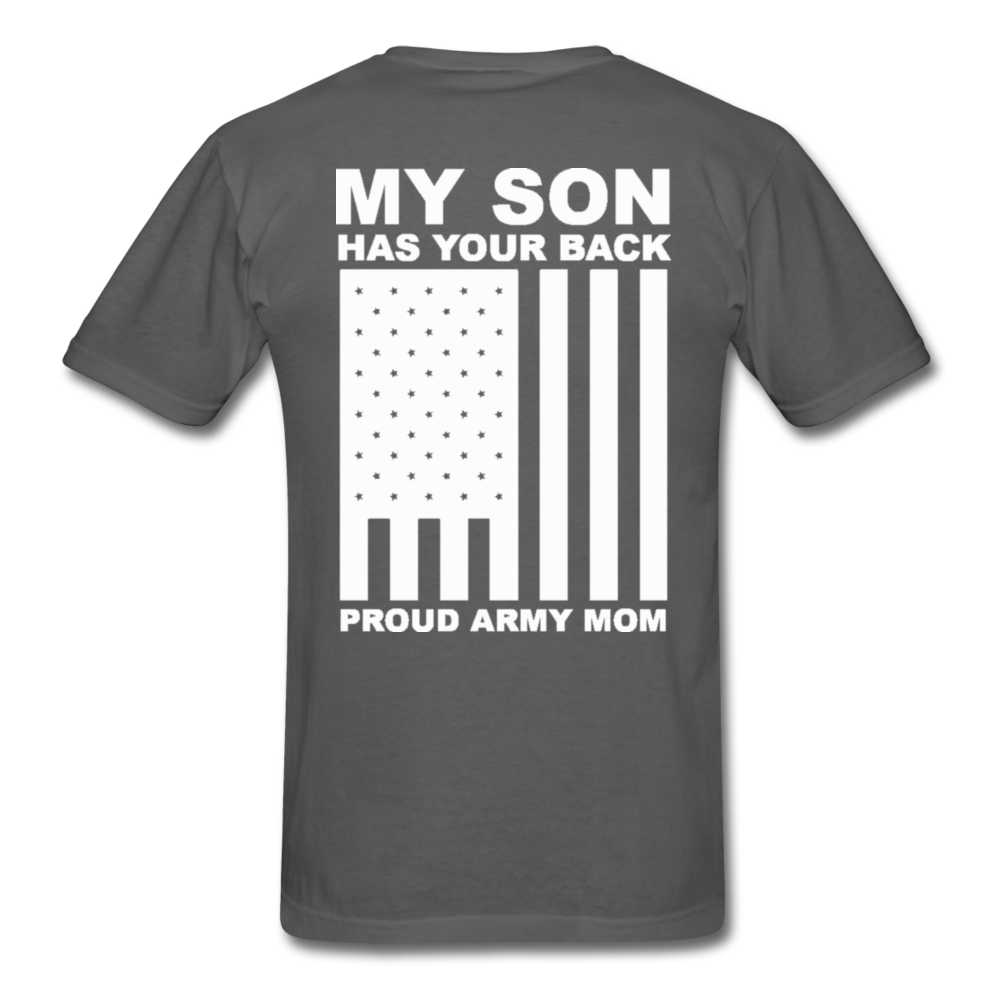 Proud Army Mom T-Shirt - charcoal
