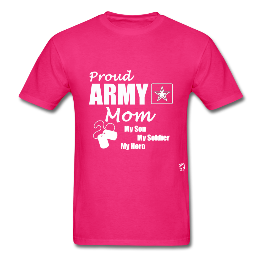 Proud Army Mom T-Shirt - fuchsia