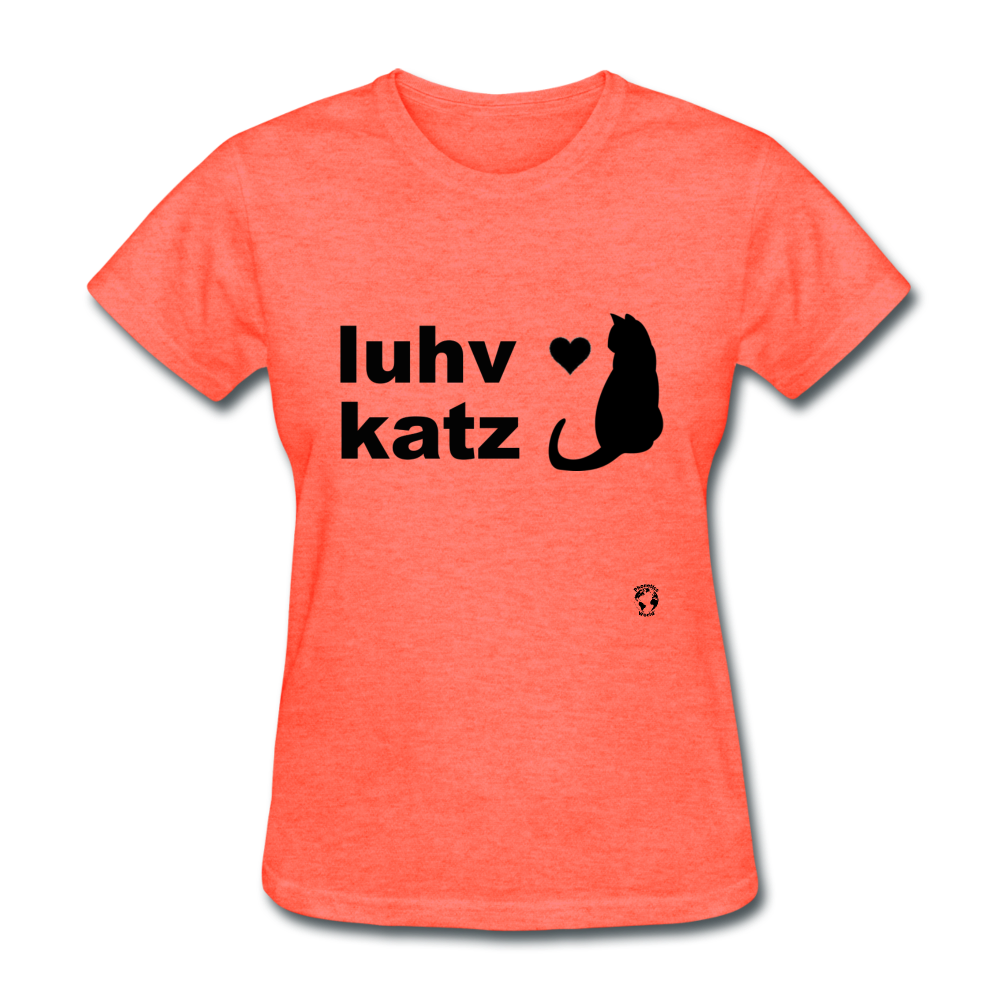 Love Cats T-Shirt - heather coral
