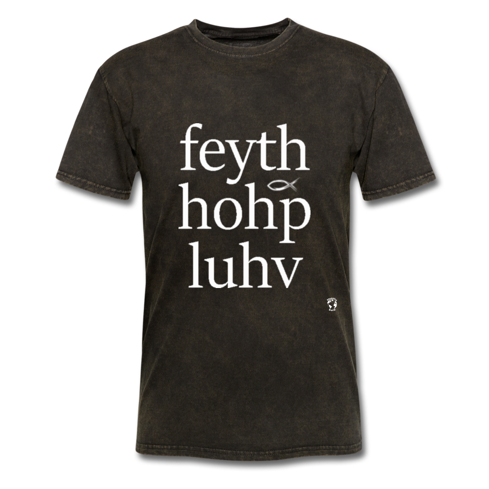 Faith, Hope and Love T-Shirt - mineral black