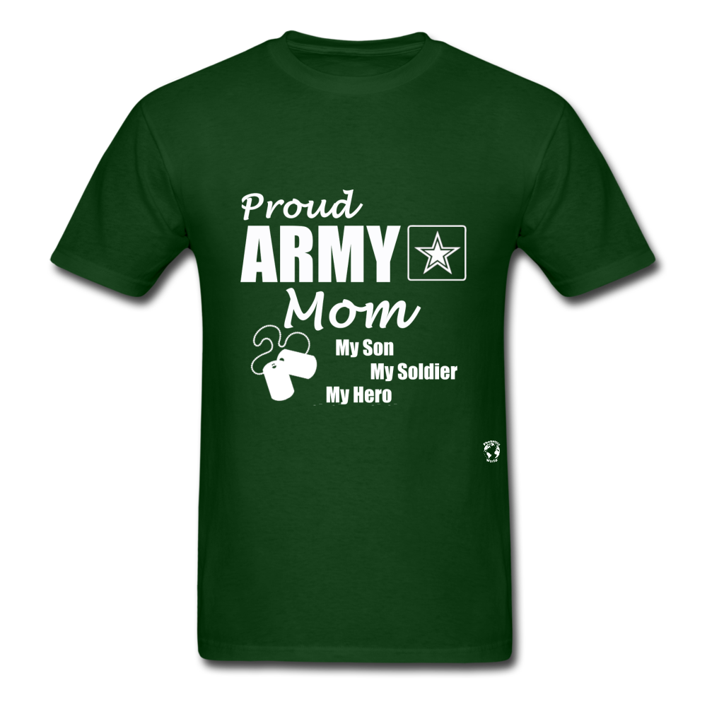 Proud Army Mom T-Shirt - forest green