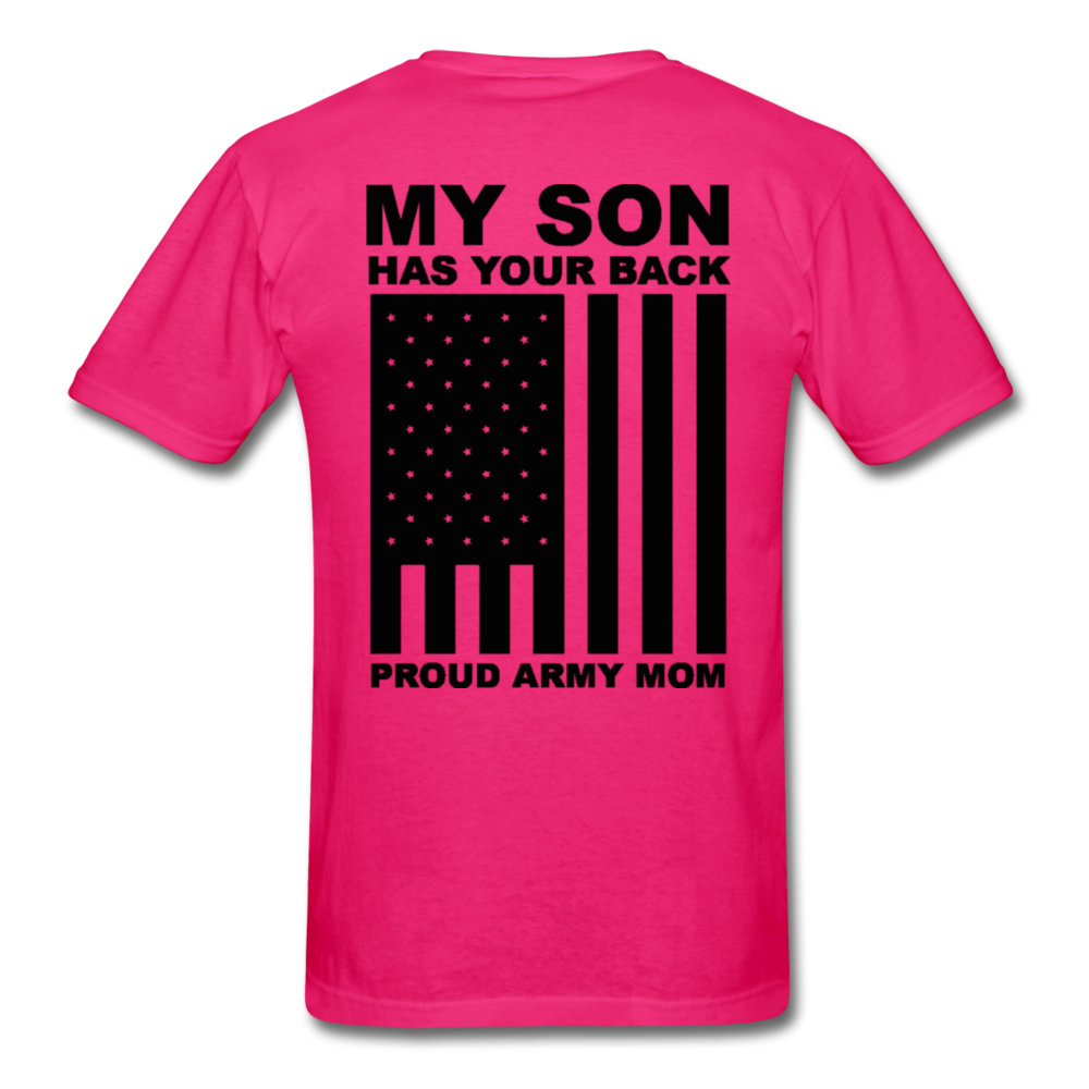 Proud Army Mom T-Shirt - fuchsia