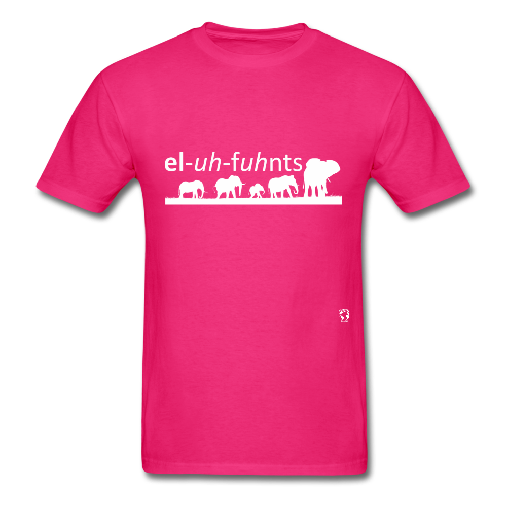 Elephants T-shirt - fuchsia