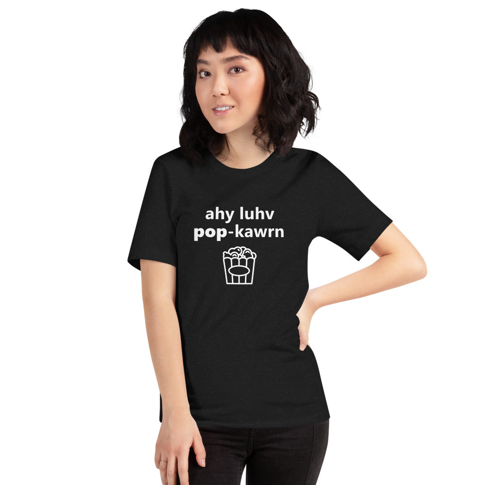 I Love Popcorn Popcorn Phonetically Short-Sleeve Unisex T-Shirt